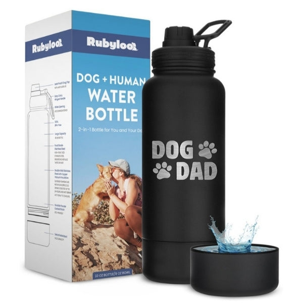 Dog + Owner Water Bottle with Detachable Dog Bowl