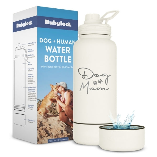 Dog + Owner Water Bottle with Detachable Dog Bowl