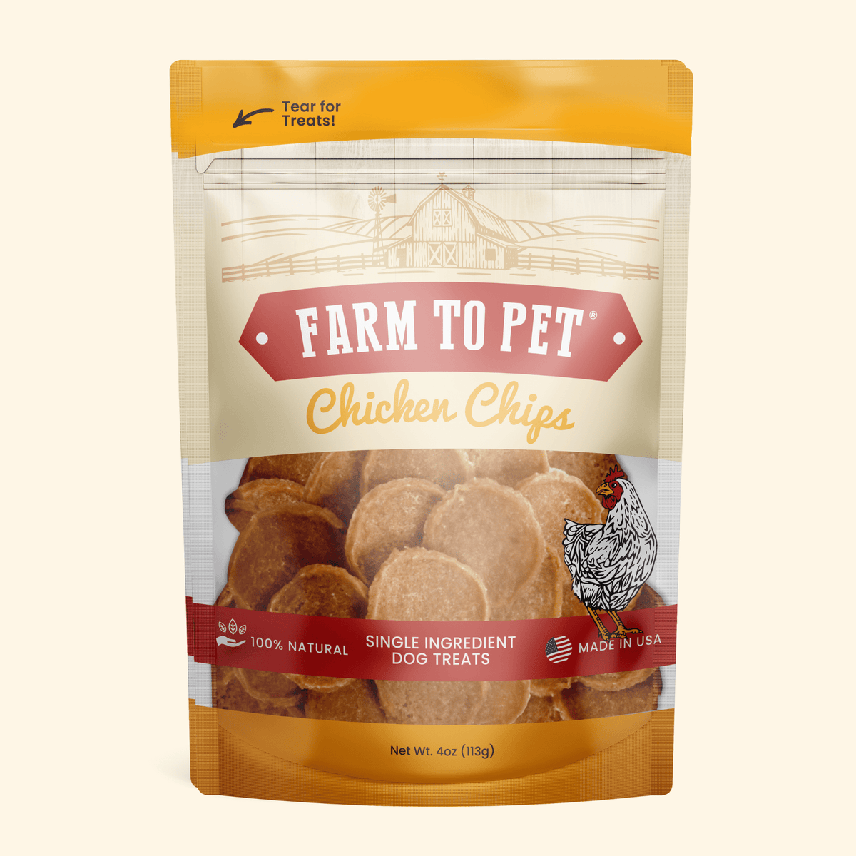 Chicken Chips for Dogs All-Natural Single-Ingredient Dog Treats