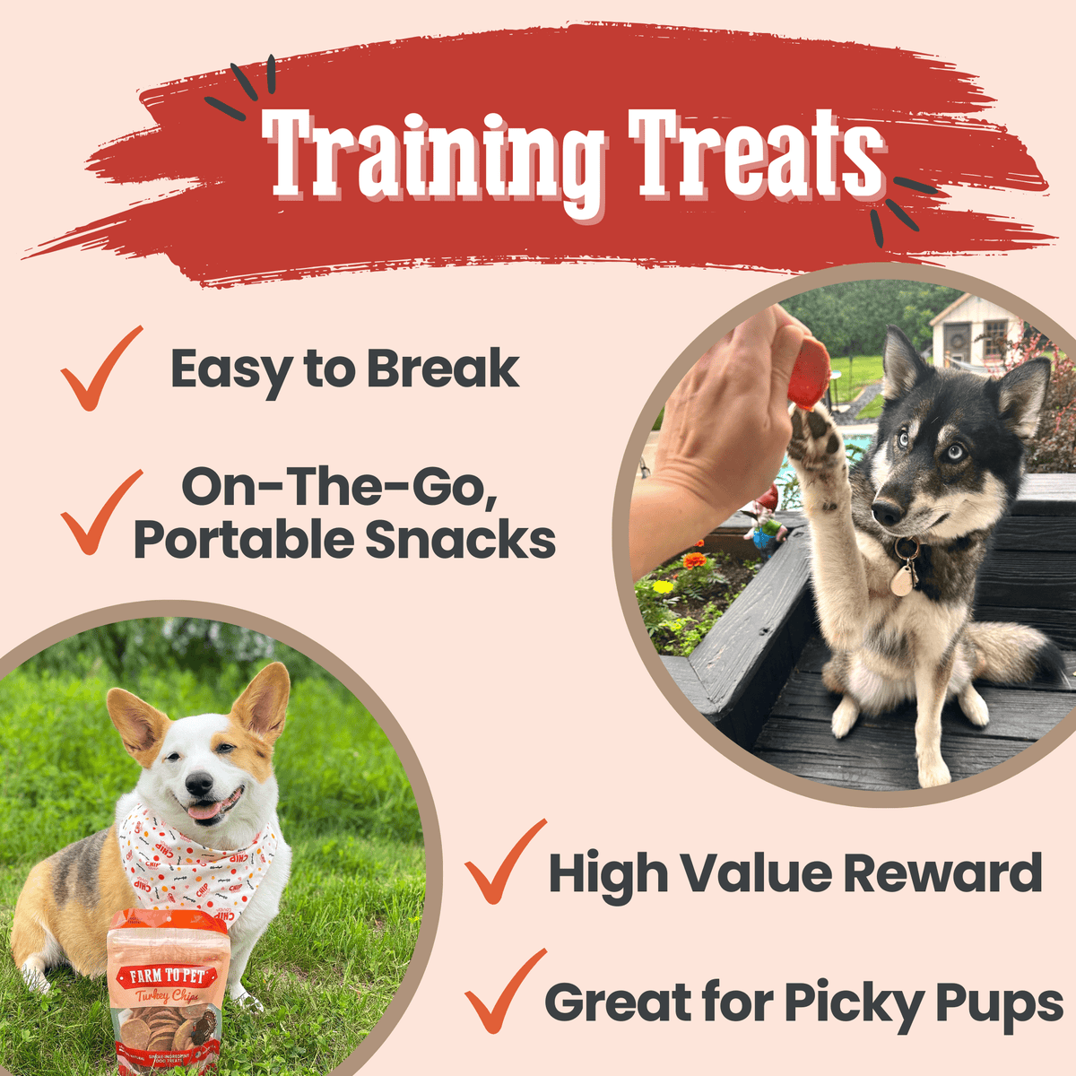 Turkey Chips for Dogs All-Natural Single-Ingredient Healthy Dog Treats