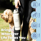 Dog + Owner Water Bottle with Detachable Dog Bowl