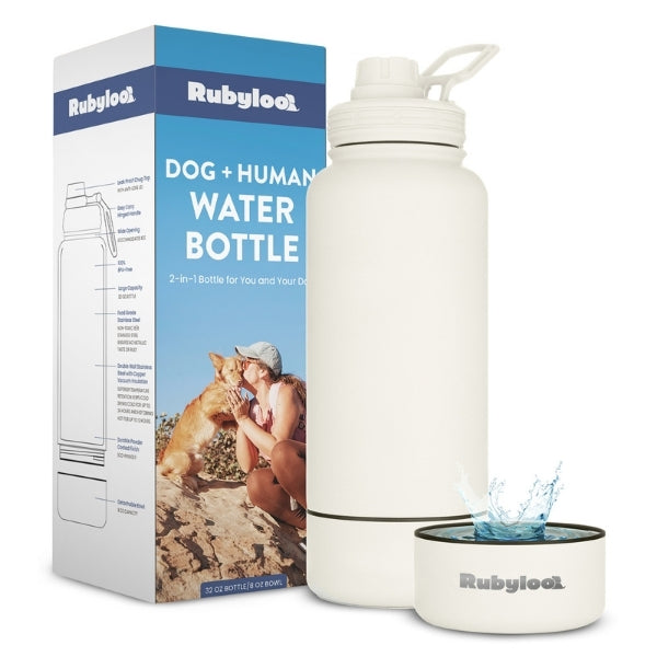 Dog + Owner Water Bottle with Detachable Dog Bowl