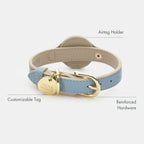 LEATHER DOG COLLAR - AIR TAG HOLDER