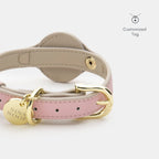 LEATHER DOG COLLAR - AIR TAG HOLDER