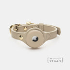 LEATHER DOG COLLAR - AIR TAG HOLDER