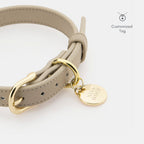 LEATHER DOG COLLAR - AIR TAG HOLDER
